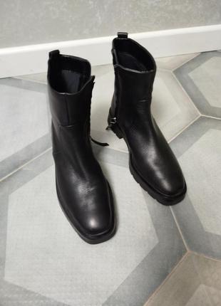Шкіряні чоботи з квадратним носком від next