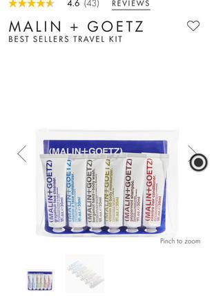 Дорожній набір мініатюр malin + goetz best sellers travel kit2 фото