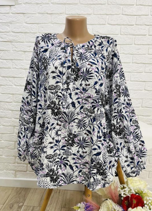 Блузка блуза женская длинный рукав р 52 -54 (2xl-3xl)