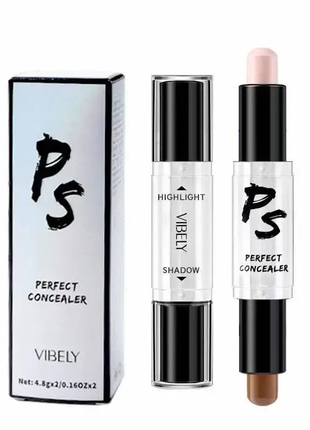 Хайлайтер у стику vibely highlight stick perfect concealer 2в1.о+