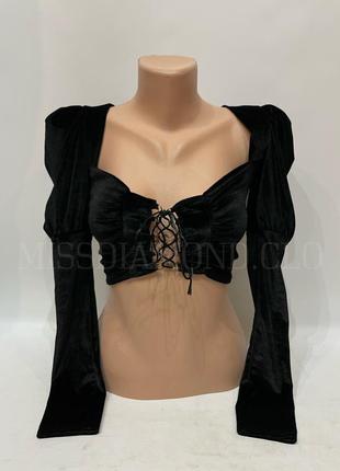 Готический бархатный топ