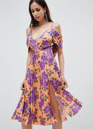 Распродажа платье asos миди с разрезом