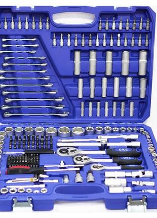 Великий професійний набір інструментів 216 предметів, crv-сталь, набір інструментів для авторемонту.w+
