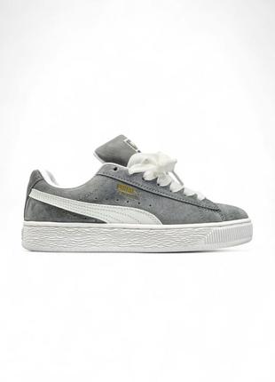 Кроссовки puma suede xl • grey white •