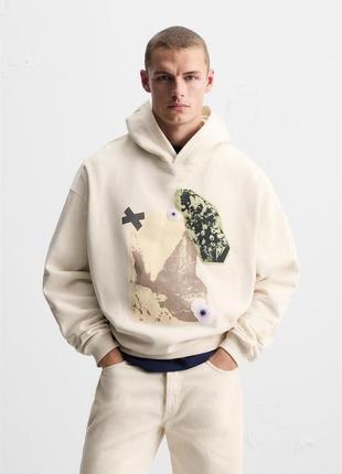 Кофта худі світшот з капюшоном zara оригінал