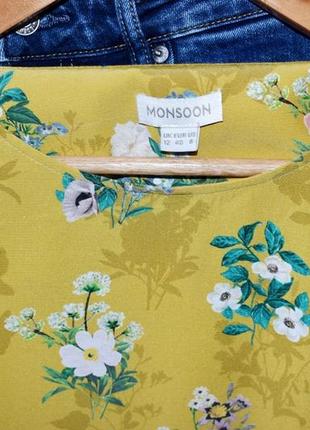 Monsoon дуже красива натуральна блуза в квітковий принт
