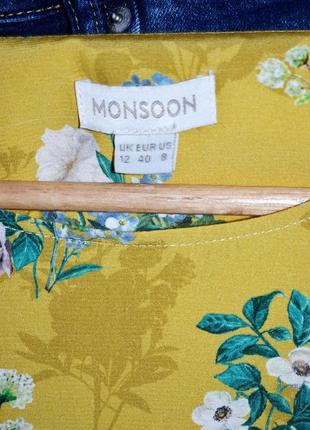 Monsoon дуже красива натуральна блуза в квітковий принт