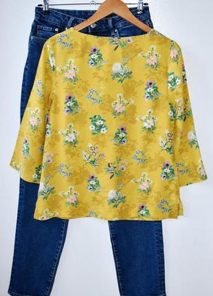 Monsoon дуже красива натуральна блуза в квітковий принт