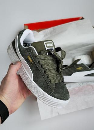 Оригінальні зелені кросівки puma Lux suede xl кросівки puma Lux оригінал