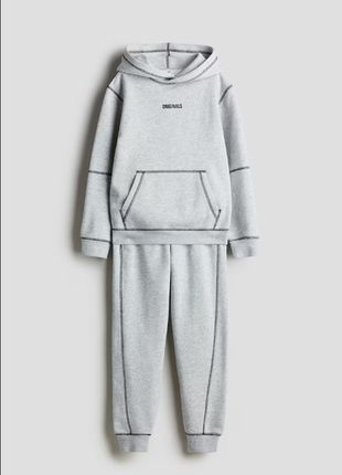 H&m комплект худи брюки джоггеры на мальчика утеплен на флисе костюм спортивный нм свитшот теплый