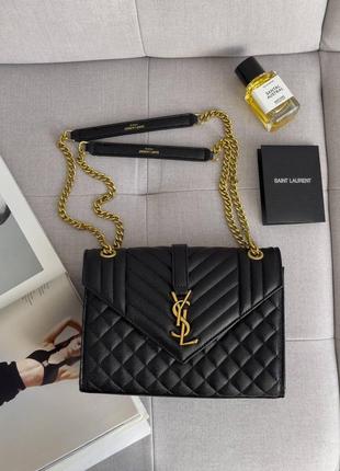 Натуральна шкіра брендова сумка преміум якість чорна з комплектом кожа