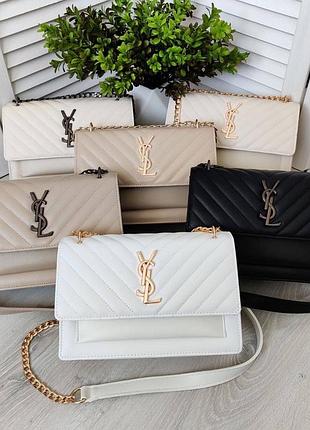 Жіноча стильна сумочка на два відділення, чорна, біла, бежева