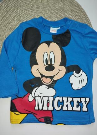 Кофта, бавовняний реглан mickey mouse на хлопчика 12 місяців (74/80 см).