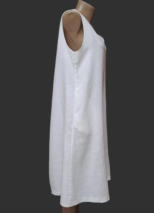 Льняное платье лен меди трапеция свободного кроя бренд