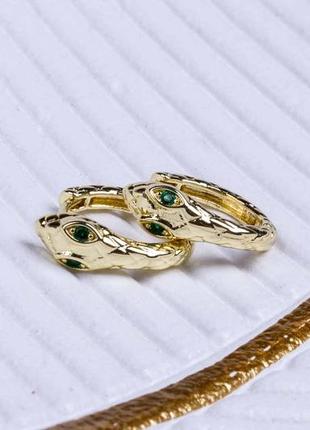 Женские серьги в виде смеи, лимонный оттенок