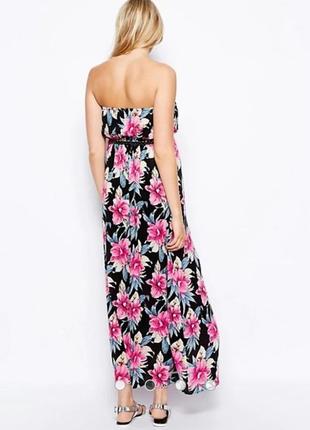 Сукня бандо максі в підлогу довга new look bandeau з відкритими плечима