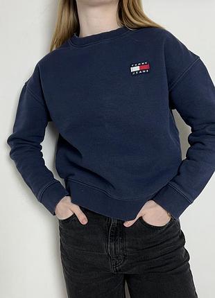 Світшот Pantalones cortos de punto con cinta de la marca en el lateral en azul marino de Mens tommy Jeans