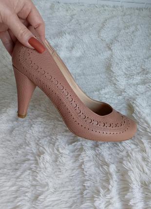 Кожаные туфли, нюдовые туфельки