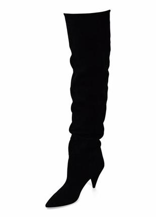 Ботфорды ботфорты сапоги натуральный замш italy