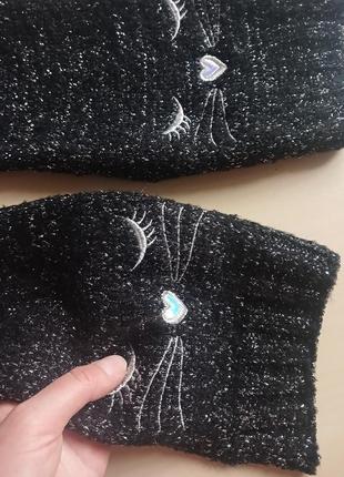 Шарф с блестящей нитью