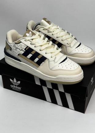 Демісезонні білі кросівки adidas forum exhibit low 2.0