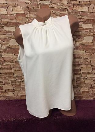 Блузка женская летняя шифоновая короткий рукав р.48-50