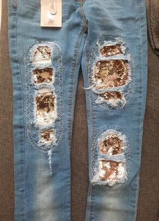 Джинсы скинни для девочки
