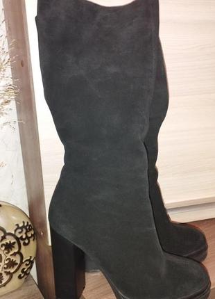 Сапожки замшевые еврозима