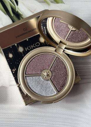 Тени kiko milano holiday wonderlights magnetic trio eyeshadow palette