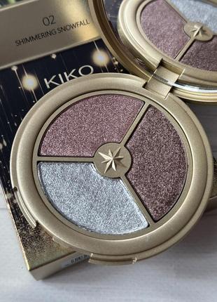 Тени kiko milano holiday wonderlights magnetic trio eyeshadow palette