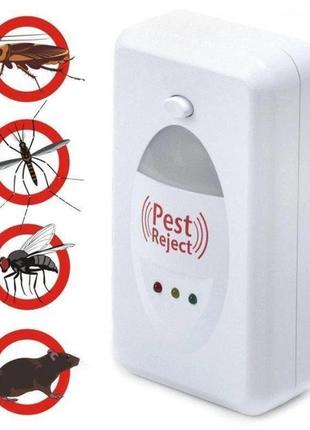 Ультразвуковий відлякувач гризунів мишей щурів та тарганів pest reject hk02 від мережі, смерть гризунам.w+