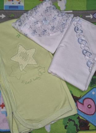 Пеленка с уголком, пеленка на молнии и пододеяльник