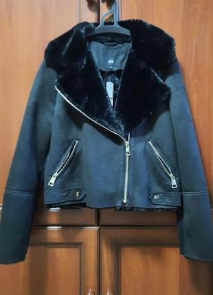 Дубленка авиатор river island косуха4 фото