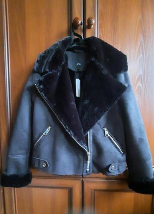 Дубленка авиатор river island косуха3 фото