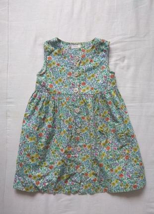Платье летнее на девочку в цветочки next 3-4 года