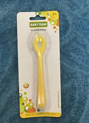 Ложечка силіконова baby team, 4+,