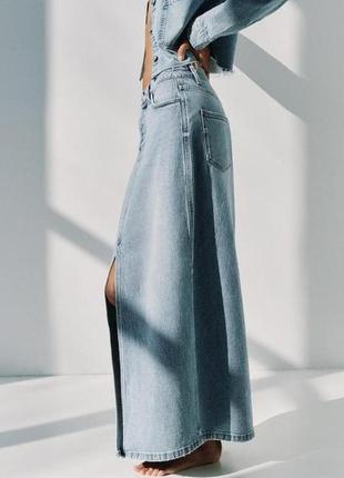 Джинсова спідниця  z1975 від zara, розмір  xs, m