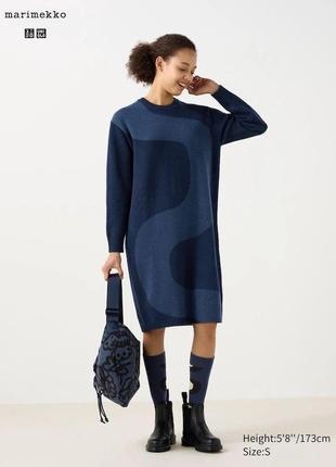 Платье из овечьей шерсти marimekko uniqlo