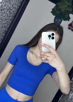 Топ рубчик primark синій