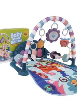 Розвиваючий килимок з музичними клавішами wonder toy blue