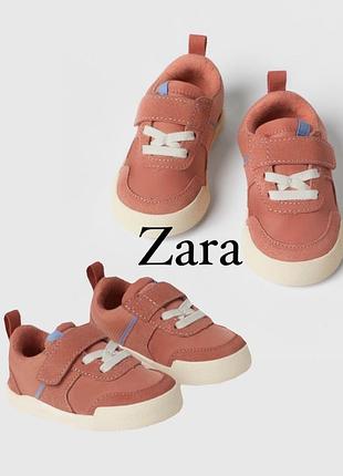 Новые детские кроссовки zara кеды коралловые оранжевые для девочки 22 размер