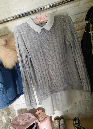 Свитер рубашка обманка🤍