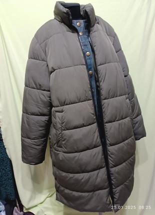 Теплая куртка, большого размера, мама и ребенок