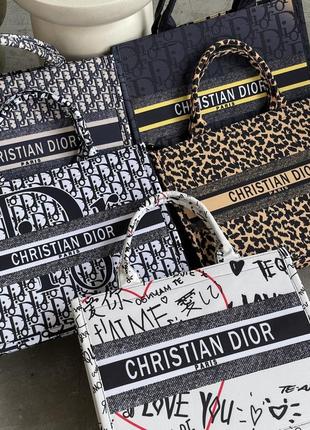 Сумка dior шопер тканевий великий