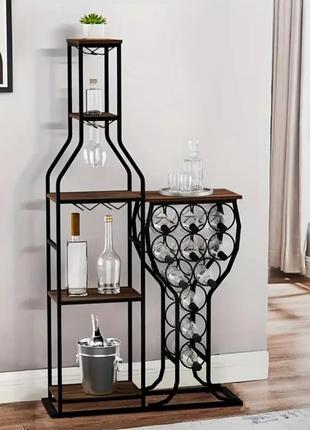 Винний стелаж  у стілі loft металевий