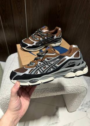 Asics gel nyk brown black gray ❤️36рр-45рр❤️ кроссовки мужские ассикс, кроссовки ассикс женские демисезонные, кроссовки ассикс весна-осень