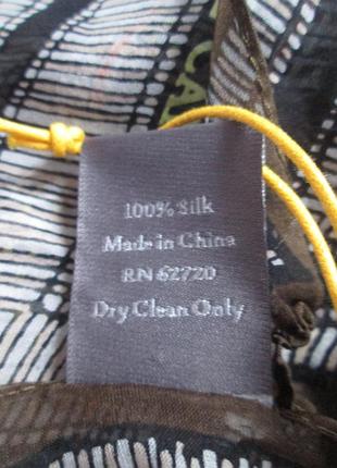 Шикарный большой платок палантин в орнамент 100% шелк vince camuto 🌺🌴🌺