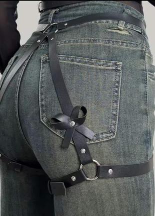 ⭐⭐⭐⭐⭐пояс с гартерами из эко-кожи