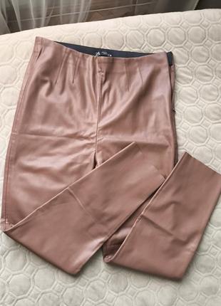 Шкіряні легінси штани zara xl