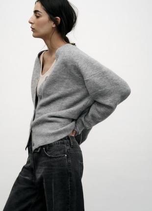 Кардиган zara сірого кольору